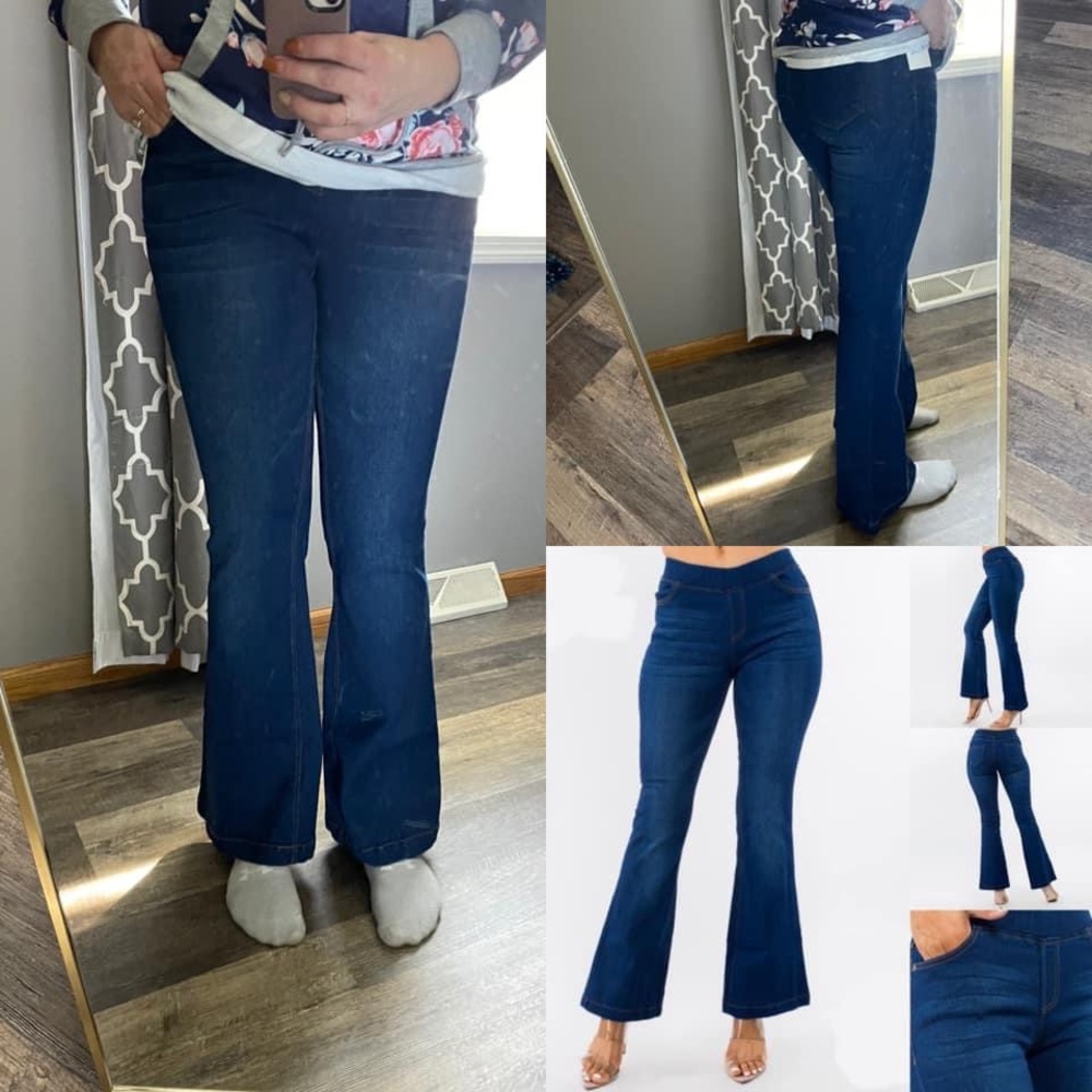 Denim Flares with Jegging Waist
